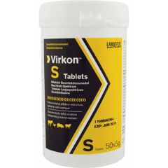 Lanxess. Virkon S Desinfektionsmedel Tab 50st. Desinfektion till djurhållning och uppfödare.