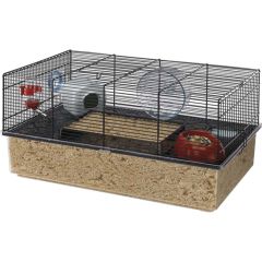 Ferplast Mus/Hamsterbur Favola. Smådjursbur med tyst hamsterhjul.