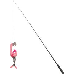 Trixie. Kattvippa Teleskop Flamingo. Teleskopisk kattvippa med mjuk flamingo.