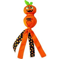 Kong Halloween Wubba Pumpa. Pumpa med pip och tåligt Ballistic-tyg.