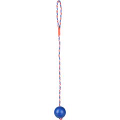 Flamingo. Hundleksak Repboll Wanja. Gummiboll med långt kastrep. 