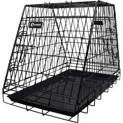 Ozami. Hundbur Pyramid Svart. Transportbur i kraftigt metallgaller. 