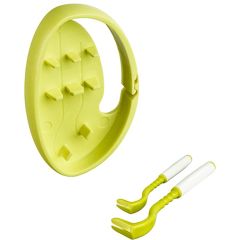 Med gummerat handtag och förvaringsbox