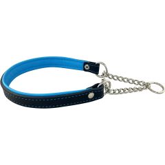 Alac Läderhalvstryp Svart/Blå 30