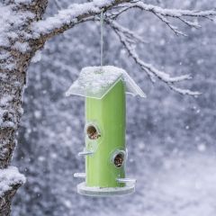 Trixie Frödispenser Grön. Stilren fågelmatare med fyra landningspinnar.