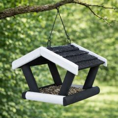 Fågelmatare. Klassisk foderlada med stor landningsyta. För vildfåglar.