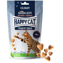 HappyCat. HappyCat Crunchy Snack Salmon . Krispiga godis hjärtan med lax 