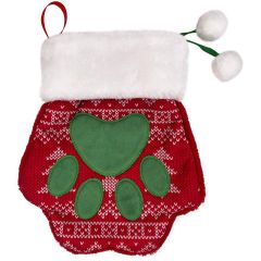 Kong. Kong Holiday X-mas Stocking Paw. Mysig julstruma till s&ouml;ta djurv&auml;nner.