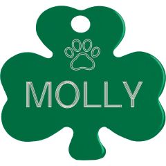 ID-Bricka Klöver. Namnbricka med flera olika designer.