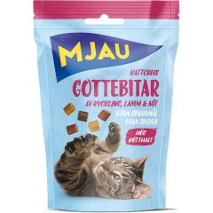Mjau Gottebitar Mix 30g. Naturligt kattgodis av kyckling