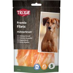 Trixie Premio ChickenFile 100g. Torkad kycklingfilé utan gluten och socker.