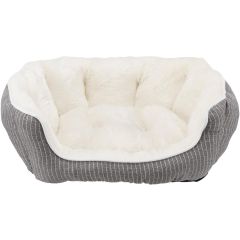 Mjuk bädd med överdrag i linnelook